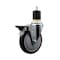 Service Caster 5'' Black Poly Swivel 1-7/8'' Expanding Stem Caster with Brake SCC-EX20S514-PPUB-BLK-PLB-178 - alternate 1